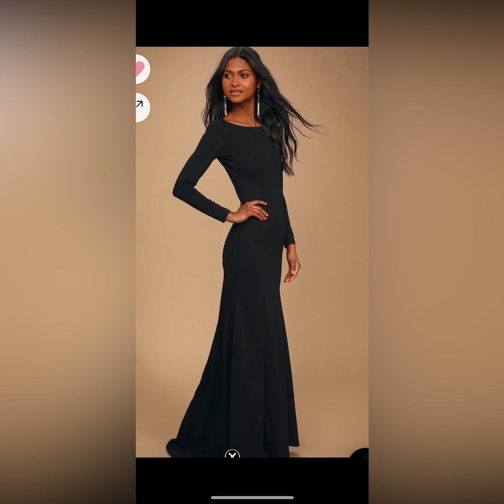 Lulus Wait for me Black Maxi Dress NWT size Xs and S  Sold out online